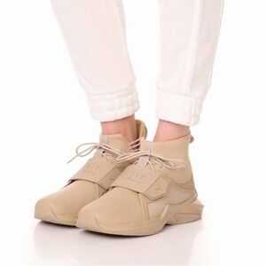Fenty x Puma by Rihanna High Top Trainers Sneakers Women’s 7, Street, Beige, Tan